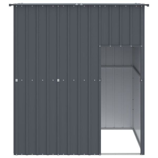 vidaXL Hondenhok met dak 165x153x181 cm gegalvaniseerd staal antraciet