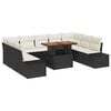 vidaXL Tuin Sofa Set 10 st Zwart Poly riet