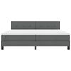vidaXL Boxspring bed met matras Donkergrijs 200 x 200 cm Stof