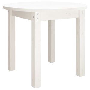 vidaXL Salontafel &Oslash; 55x45 cm massief grenenhout wit