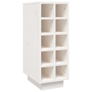 vidaXL Wijnkast 23x34x61 cm massief grenenhout wit