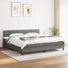 vidaXL Boxspring met matras stof donkergrijs 180x200 cm