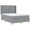 vidaXL Boxspringbed met hoofdeinde Lichtgrijs 140 x 200 cm Stof