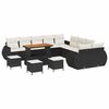 vidaXL Tuinbankenset 14 st Zwart poly rattan