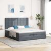 vidaXL Ottoman bed met matrassen en LED's 200x200cm fluweel
