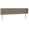 vidaXL Hoofdbord met randen 163x23x78/88 cm stof taupe