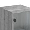 vidaXL Hoge kast met glazen deuren 35x37x120 cm grijs sonoma eiken
