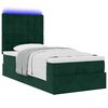 vidaXL Ottoman bed met matrassen en LED's 100x200cm fluweel