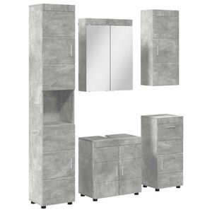 vidaXL Badkamermeubelset TULUM 5 pcs Beton Grijs 60 x 34 x 63 cm
