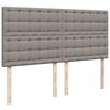 vidaXL Ottoman bed met matrassen 200x200cm stof taupe