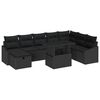 vidaXL Tuin Sofa Set 9 st poly rattan