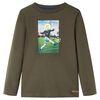 vidaXL Kindershirt met lange mouwen 104 kakikleurig
