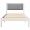 vidaXL Bedframe met Gevoerd Hoofdgedeelte Lichtgrijs 90 x 190 cm