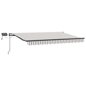 vidaXL Uitschuifbare luifel Lichtgrijs en wit. 600 &times; 300 cm