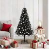 vidaXL Kerstboom met 150 LED met standaard Zwart 150 cm PVC