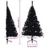 vidaXL Kunstmatig Voorverlicht Kerstboom met 150 LED Zwart 150 cm PVC