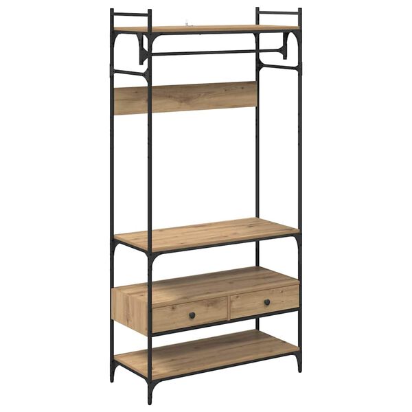 vidaXL Kledingkast met lade artisanaal eikenkleurig 89 x 39 x 184.5 cm