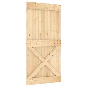 vidaXL Schuifdeur NARVIK Naturel en Zwart 100 x 210 cm (213,5 cm)