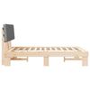 vidaXL Bedframe met Gevoerd Hoofdgedeelte Lichtgrijs 140 x 190 cm
