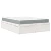 vidaXL Bed met matras massief grenenhout wit 160x200 cm