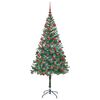 vidaXL Kunstkerstboom met 300 LED Groen 180 cm PVC en Staal