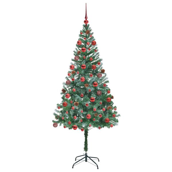 vidaXL Kunstkerstboom met 300 LED Groen 180 cm PVC en Staal