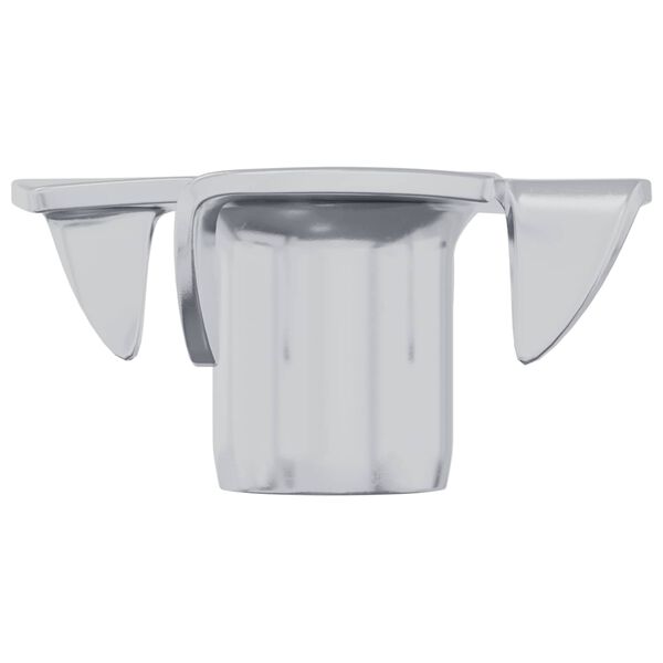 vidaXL Gestanste T-moer 2 pcs Zilver M6 mm Staal