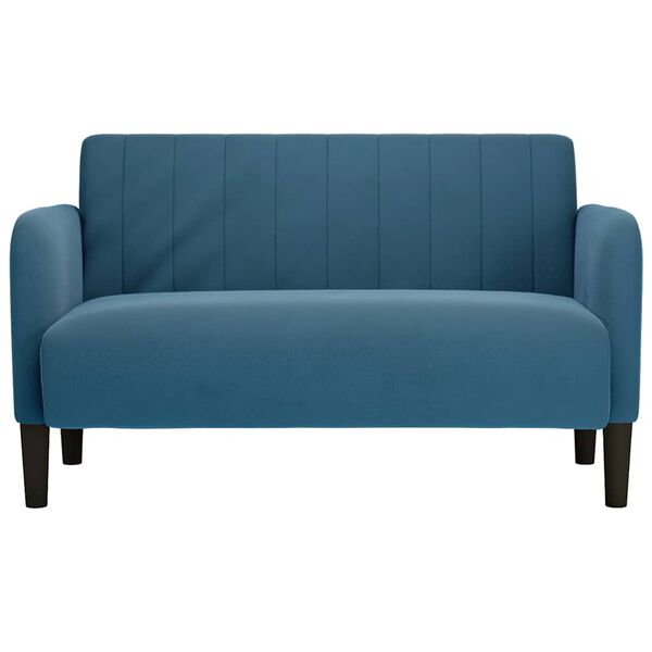 vidaXL Loveseat bank 109 cm fluweel blauw