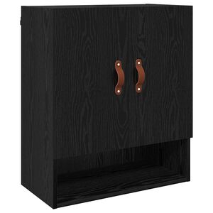 vidaXL Wandkast 60 x 31 x 70 cm Bewerkt hout Zwart eiken