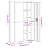 vidaXL Archiefkast 90x40x180 cm staal antracietkleurig en wit