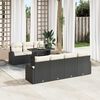 vidaXL Tuin Sofa Set met kussen 8 pcs Zwart Poly riet