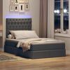 vidaXL Opbergbed met LED met matras Donkergrijs 120 x 190 cm Polyester