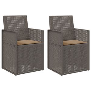 vidaXL Tuin Eetstoelen 2 st Lichtgrijs en Taupe PP
