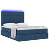 vidaXL Opbergbed met LED met matras Blauw 140 x 200 cm Polyester