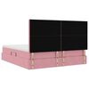 vidaXL Opslag bed met matras met hoofdeinde Roze 200 x 200 cm Fluweel