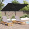 vidaXL Roma Parasol Zwart 286 x 285 x 265 cm Polyester en Aluminium