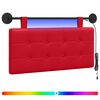 vidaXL Hangend hoofdbord Met LED-verlichting Rood Kunstleer