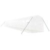 vidaXL Tuinkas met stalen frame 32 m² 16x2x2 m wit