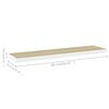 vidaXL Wandschap zwevend 90x23,5x3,8 cm MDF eikenkleurig en wit
