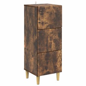 vidaXL Ladenkast Gerookt eiken 33 x 34,5 x 90 cm Bewerkt hout