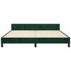 vidaXL Bedframe met hoofdeinde fluweel donkergroen 180x200 cm