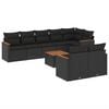 vidaXL Patio Sofa Set 8-zits Black