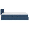 vidaXL Opbergbed met LED met matras met LED Blauw 140 x 190 cm Stof