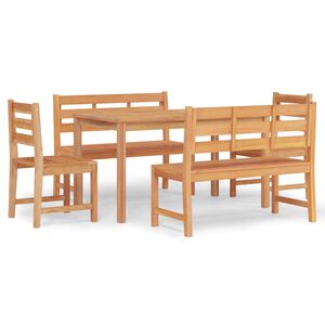 vidaXL 5-delige Tuinset massief teakhout