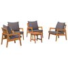 vidaXL Bistroset 5 st Bruin Massief Acaciahout