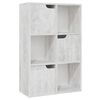 vidaXL Boekenkast 60x27,5x88 cm bewerkt hout betongrijs