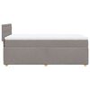 vidaXL Boxspring met matras stof taupe 90x190 cm