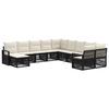 vidaXL Tuinbankenset 11 st 11-zits Zwart poly rattan