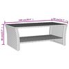 vidaXL Salontafel 100x50x40 cm poly rattan grijs