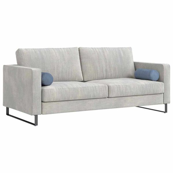 vidaXL Bolster Kussens 2 stuks Blauw Ø 15 x 40 cm Cordstof